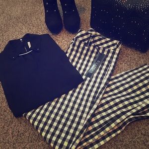 Express Checkered Editor Pant